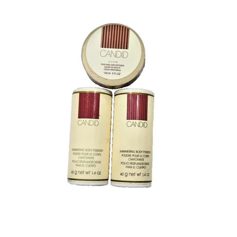 AVON Candid perfumed skin softener 5 fl oz & Powder - 3 pcs